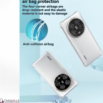 Silikoninis-Anti shock dėklas - permatomas 1.5 mm. (Xiaomi 14 Ultra) Silikoninis-Anti shock dėklas - permatomas 1.5 mm. (Xiaomi 14 Ultra)